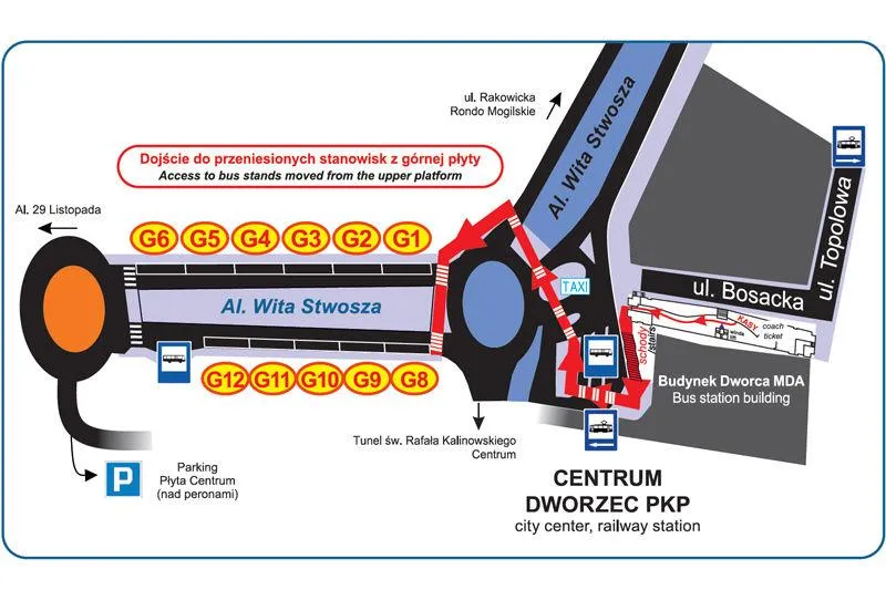 Jak szybko dotrzeć z dworca PKP na PKS w Krakowie?