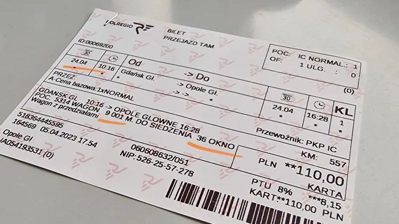 Bilet PKP dla obywateli Ukrainy