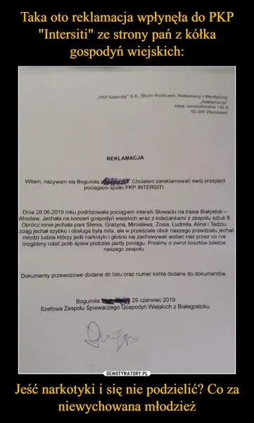 Dokumenty do reklamacji
