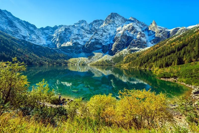 Morskie Oko z dzieckiem