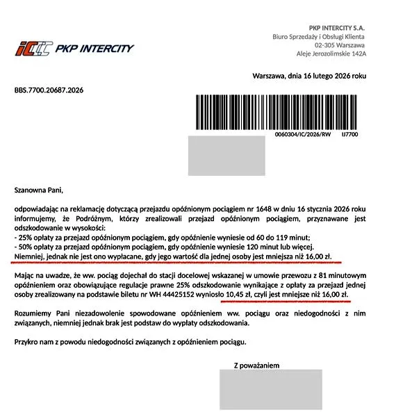 Odzyskiwanie praw pasażera