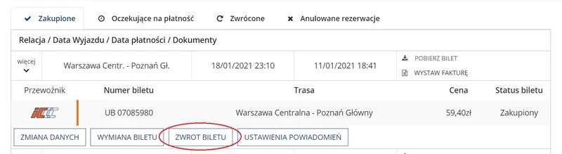 Przekazywanie biletów na mecze
