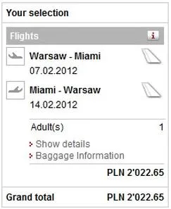 Sezonowość biletów do USA